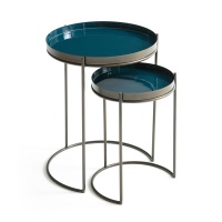 Комплект из 2 журнальных столиков Из металла Picabea единый размер синий AM.PM  фото, kupilegko.ru